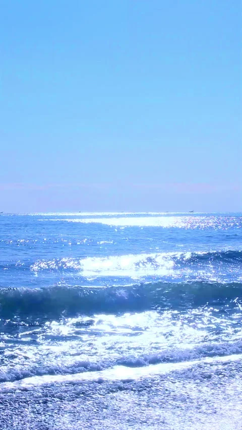 Waves Lapping at the Shore Stock Footage 332185223
