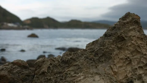Waves Lapping On Wellington Coast Stock Footage 86675056