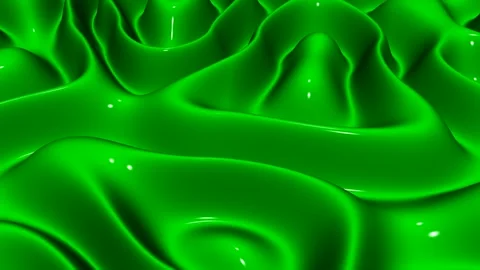 Waves of Lime Paint, Background, Exclusive, Reflection, 3D Render Stock Footage 268812139
