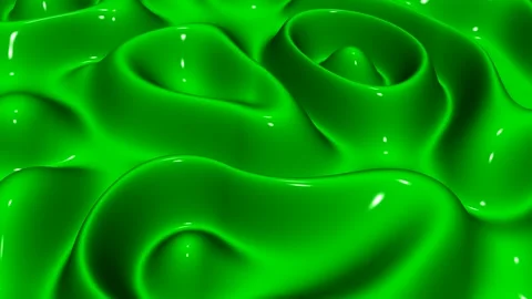 Waves of Lime Paint, Background, Exclusive, 3D Render, Reflection Stock Footage 268812149