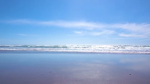 Waves in Lincoln City Stock Footage 91048743