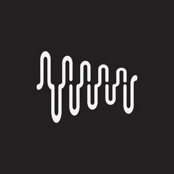 Waves lineart design Stock Illustration