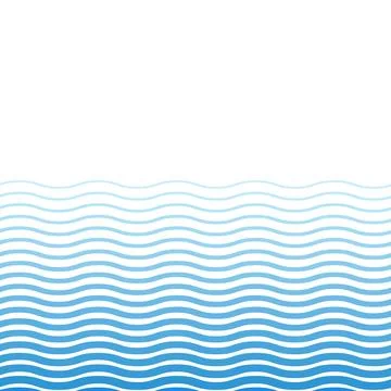 Waves lines decorative frame, vector design template, abstract water waves Illustrazione stock