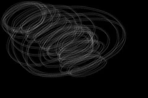 Waves of lines made in a spiral on the side of the frame with a computer br.. Illustrazione stock