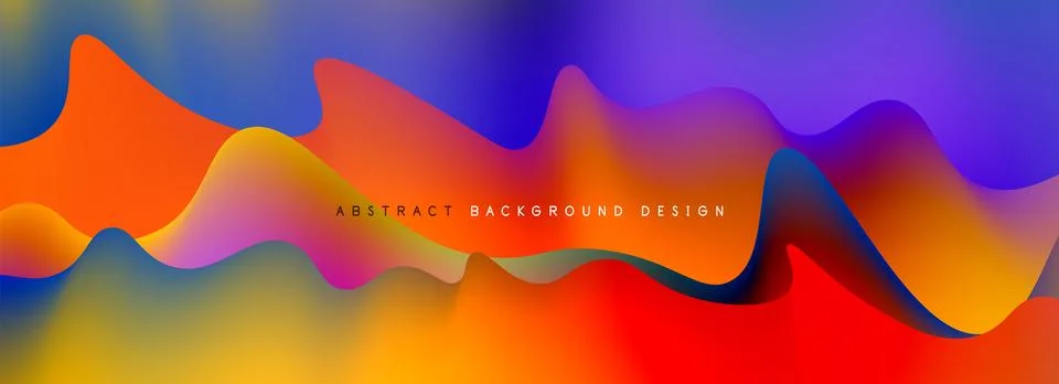 Waves with liquid colors dynamic abstract background for covers, templates イラスト素材