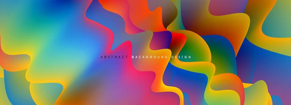 Waves with liquid colors dynamic abstract background for covers, templates Illustrazione stock