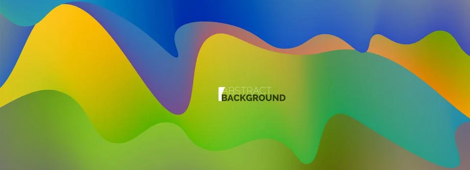 Waves with liquid colors dynamic abstract background for covers, templates Stock Illustration