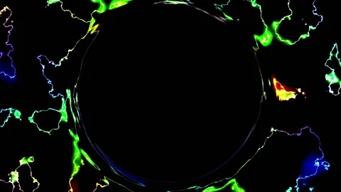 Waves Liquid Flash Colored Fluids with Circle Motion Flow Loop Background Stock Footage 131682559