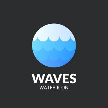Waves logo template Stock Illustration
