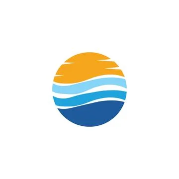 Waves Logo Template vector symbol 库存插图