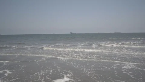 Waves at Long Beach, California Stock Footage 111928904