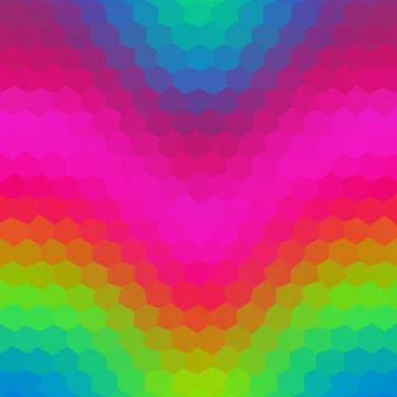Waves low poly hexagon style vector mosaic background 스톡 일러스트