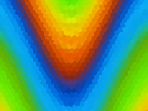 Waves low poly hexagon style vector mosaic background 스톡 일러스트