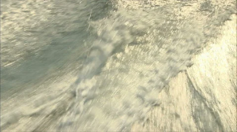 Waves made by a speedboat Stock Footage 37708268