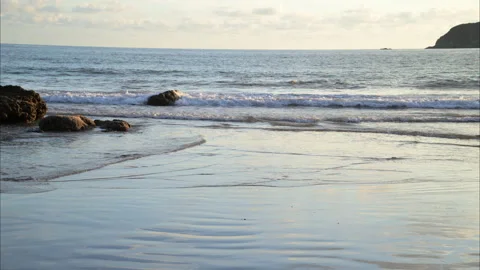 Waves at Manuel Antonio beach in costa rica Stock Footage 235550835