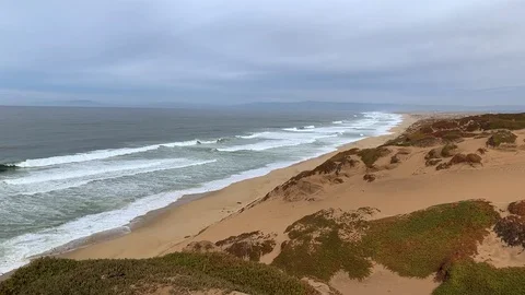 Waves Marina Beach Video stock 120505399