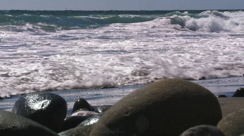 Waves on the Mediterranean, Andalucia Stock-Footage 47697933