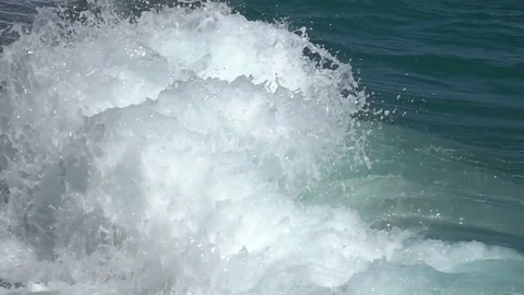 Waves of the Mediterranean sea. 2x slow motion Stock Footage 79984364