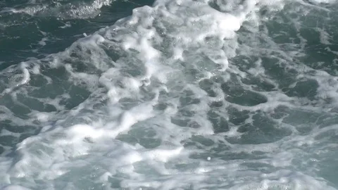 Waves of the Mediterranean sea. 4x slow motion Stock Footage 79977224