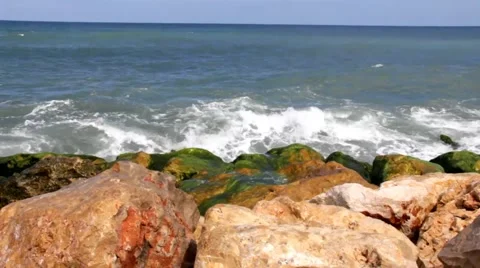 Waves of the Mediterranean Sea Stock Footage 41860559