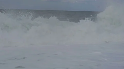 Waves on the Mediterranean sea Stock Footage 81967228