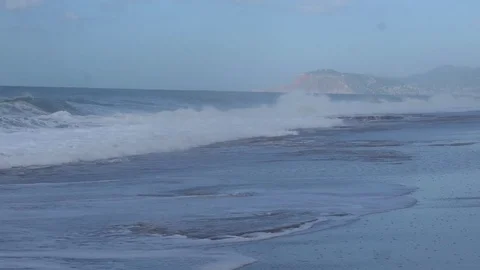Waves on the Mediterranean sea Stock Footage 81970415