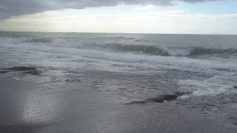 Waves on the Mediterranean sea Stock Footage 81984964