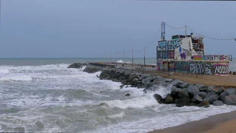Waves in the Mediterranean Sea. 스톡 동영상 195677007