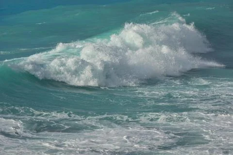 Waves in Milos beach Lefkada Stock Photos