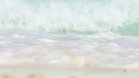 Waves of MIndian ocean rolling in sunshine to the sandy beach. Beautiful Stock Footage 193034875