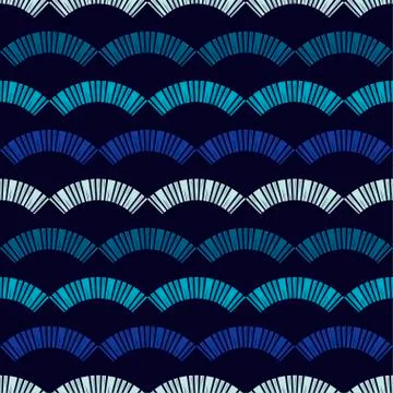 Waves. Mosaic with geometric shapes. Stock Illustration