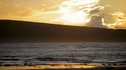 Waves in motion on a beach. Stock Footage 88342349