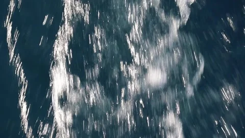 Waves In Motion From Top View. Blue Waves Movement. Chaotic Movement Stock Footage 243187073