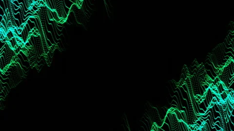 Waves of motions. dynamical figures. motion of bound particles. Dynamic Video stock 86994037