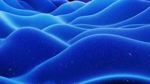 Waves move on blue matt surface 2 Stock Footage 138103492