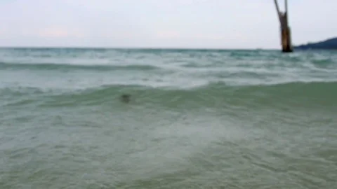 Waves is moving forward Stock Footage