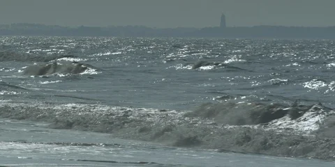 Waves moving towards the shore Stock Footage 103487178