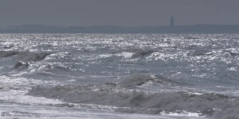 Waves moving towards the shore Stock Footage 103487400