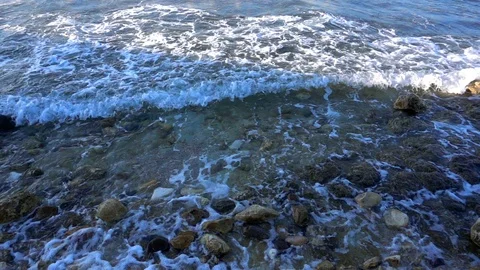 Waves near the Beach Stock Footage 92863574