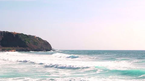 Waves Near Coast, static Background Stock Footage 81925882