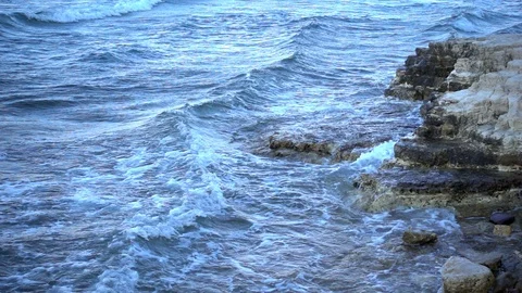 Waves near the Seaside Stock Footage 92864380