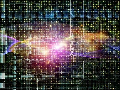 Waves of Network Stock Illustration