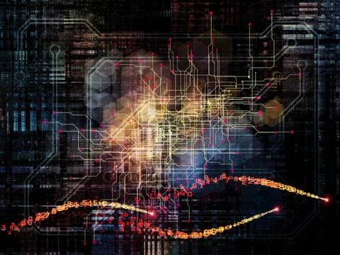 Waves of Network Illustrazione stock