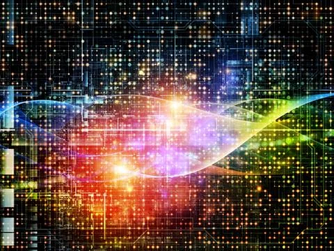 Waves of Network Stock Illustration