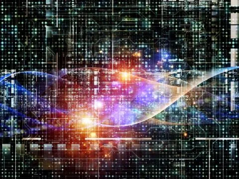 Waves of Network 스톡 일러스트