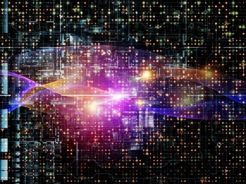 Waves of Network 스톡 일러스트