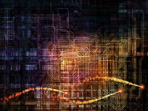 Waves of Network Stock Illustration