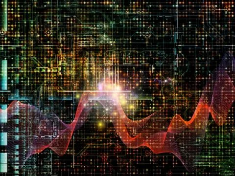 Waves of Network 스톡 일러스트