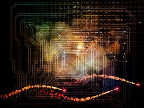 Waves of Network Illustrazione stock