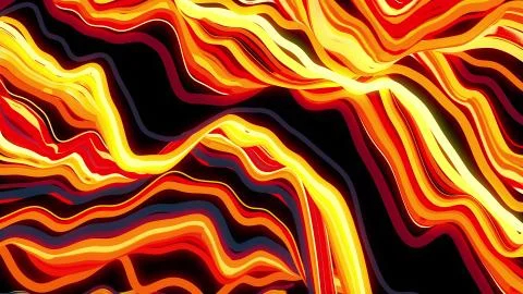 Waves of numerous abstract colored lines computer generated background. 3d Illustrazione stock